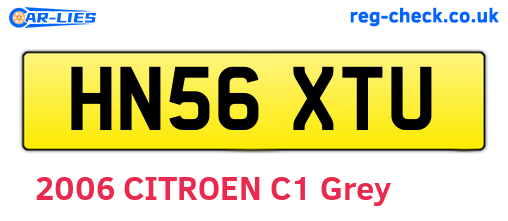 HN56XTU are the vehicle registration plates.