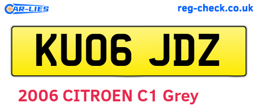 KU06JDZ are the vehicle registration plates.