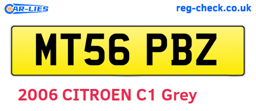 MT56PBZ are the vehicle registration plates.