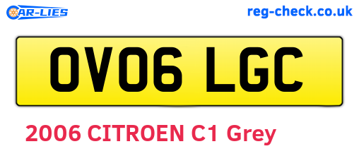 OV06LGC are the vehicle registration plates.