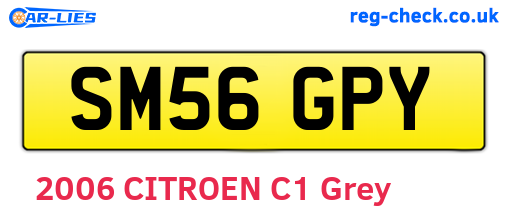 SM56GPY are the vehicle registration plates.