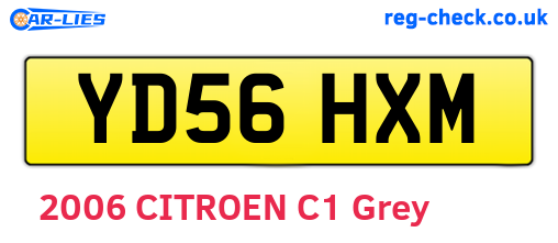 YD56HXM are the vehicle registration plates.