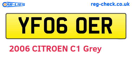 YF06OER are the vehicle registration plates.