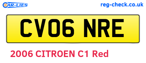 CV06NRE are the vehicle registration plates.
