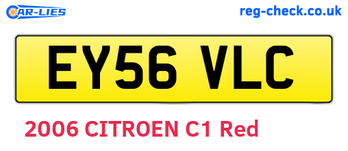 EY56VLC are the vehicle registration plates.