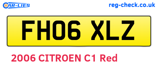 FH06XLZ are the vehicle registration plates.