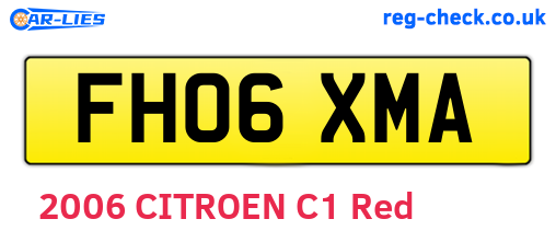 FH06XMA are the vehicle registration plates.