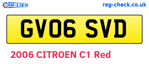 GV06SVD are the vehicle registration plates.