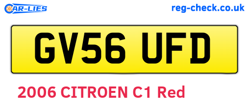 GV56UFD are the vehicle registration plates.