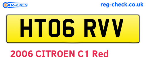 HT06RVV are the vehicle registration plates.