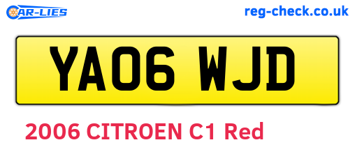 YA06WJD are the vehicle registration plates.