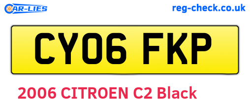 CY06FKP are the vehicle registration plates.