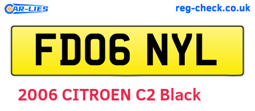 FD06NYL are the vehicle registration plates.
