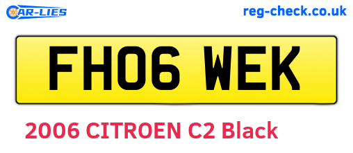 FH06WEK are the vehicle registration plates.