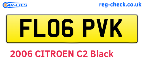 FL06PVK are the vehicle registration plates.