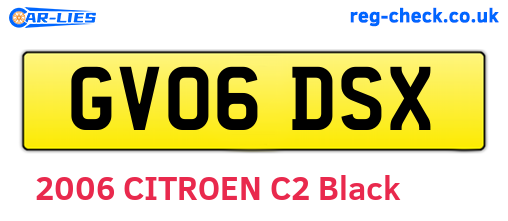 GV06DSX are the vehicle registration plates.