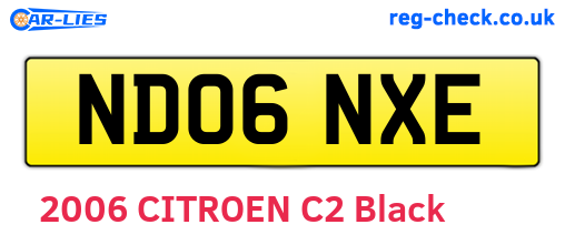 ND06NXE are the vehicle registration plates.