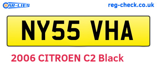 NY55VHA are the vehicle registration plates.