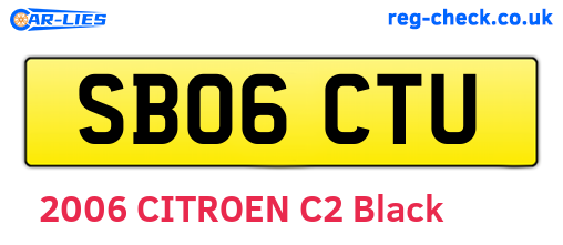 SB06CTU are the vehicle registration plates.