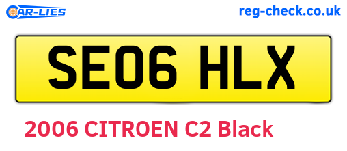 SE06HLX are the vehicle registration plates.