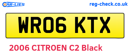 WR06KTX are the vehicle registration plates.