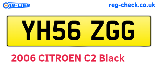 YH56ZGG are the vehicle registration plates.