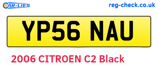YP56NAU are the vehicle registration plates.