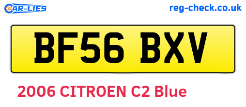 BF56BXV are the vehicle registration plates.