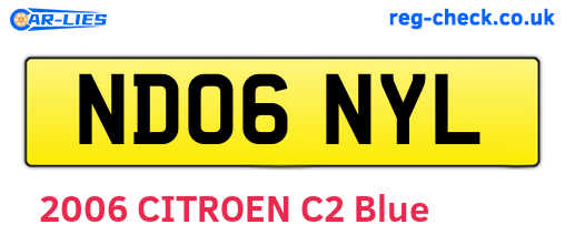 ND06NYL are the vehicle registration plates.