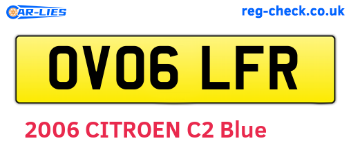 OV06LFR are the vehicle registration plates.