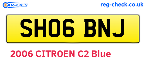 SH06BNJ are the vehicle registration plates.