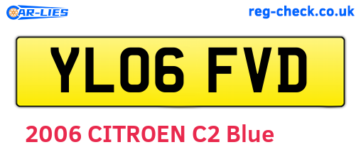 YL06FVD are the vehicle registration plates.