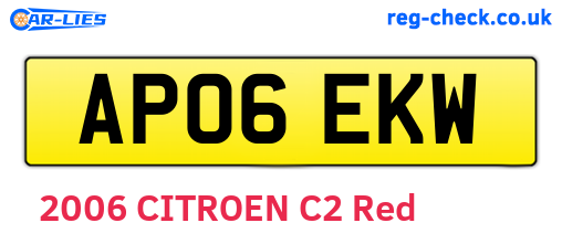 AP06EKW are the vehicle registration plates.