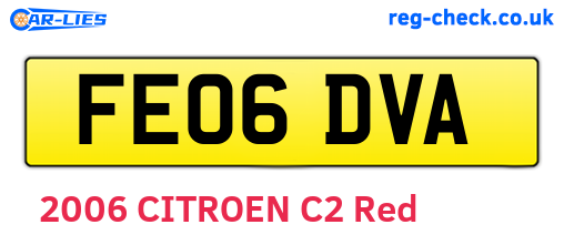 FE06DVA are the vehicle registration plates.