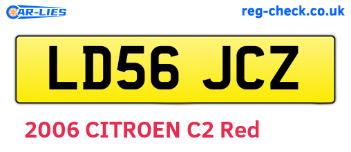 LD56JCZ are the vehicle registration plates.
