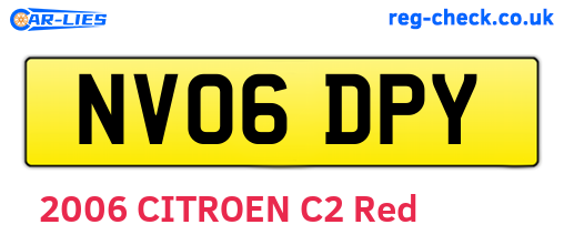NV06DPY are the vehicle registration plates.