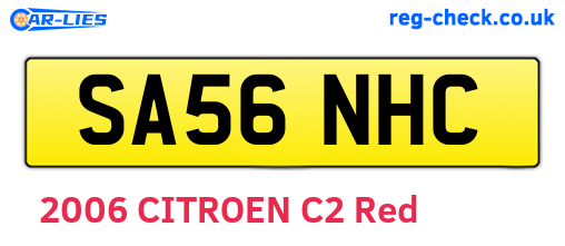 SA56NHC are the vehicle registration plates.