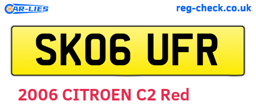 SK06UFR are the vehicle registration plates.