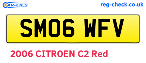 SM06WFV are the vehicle registration plates.
