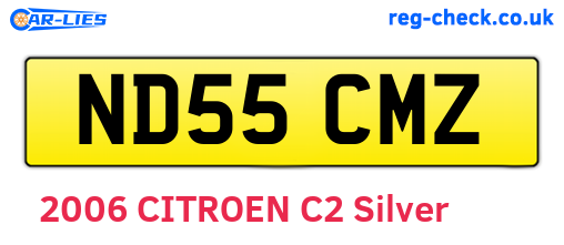 ND55CMZ are the vehicle registration plates.
