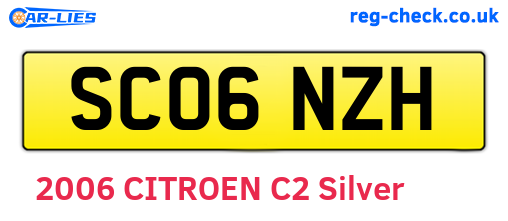 SC06NZH are the vehicle registration plates.