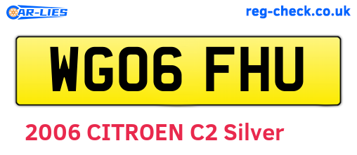 WG06FHU are the vehicle registration plates.