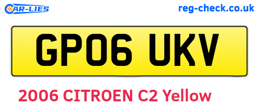 GP06UKV are the vehicle registration plates.