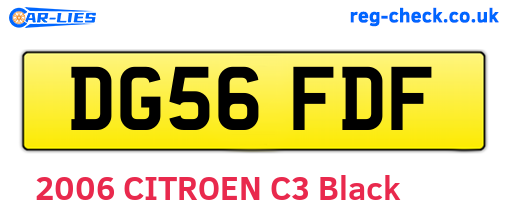 DG56FDF are the vehicle registration plates.