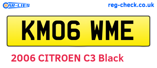 KM06WME are the vehicle registration plates.