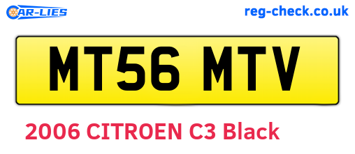 MT56MTV are the vehicle registration plates.