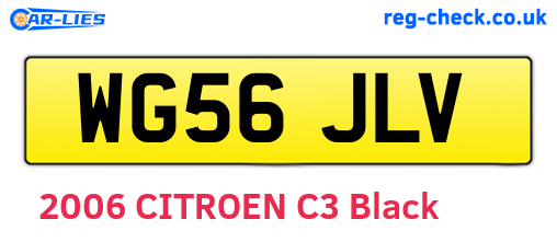 WG56JLV are the vehicle registration plates.