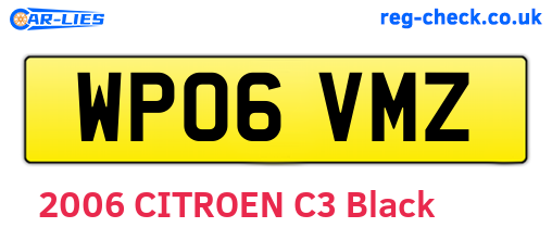 WP06VMZ are the vehicle registration plates.