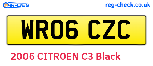 WR06CZC are the vehicle registration plates.