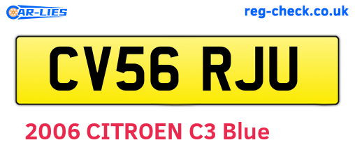 CV56RJU are the vehicle registration plates.